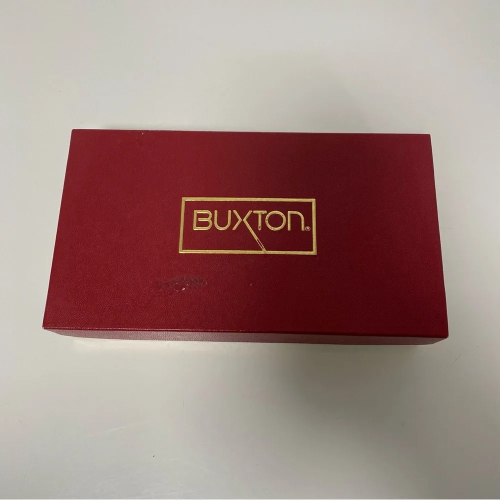 Buxton Black Leather Wallet Model 39 Ensemble Clutch
